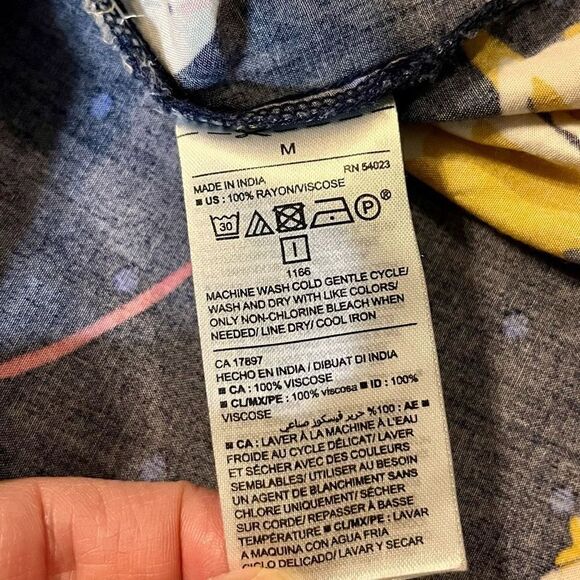 Old Navy Women’s Blue Floral V-Neck Shift Dress Medium - Picture 9 of 11